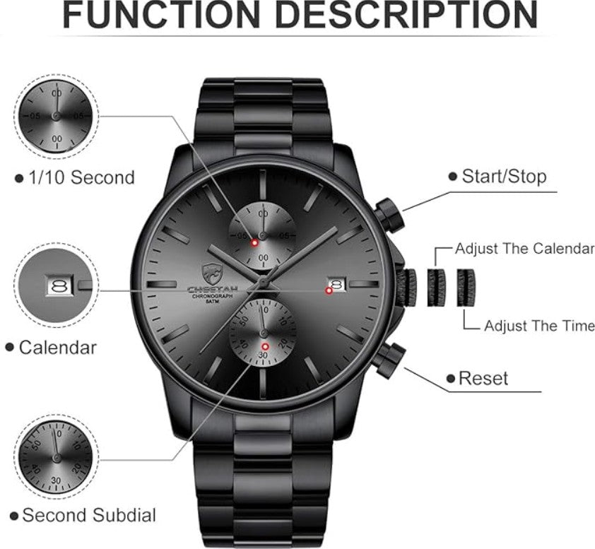 Cronografo Golden Hour Cheetah CH-1604M-B-GY