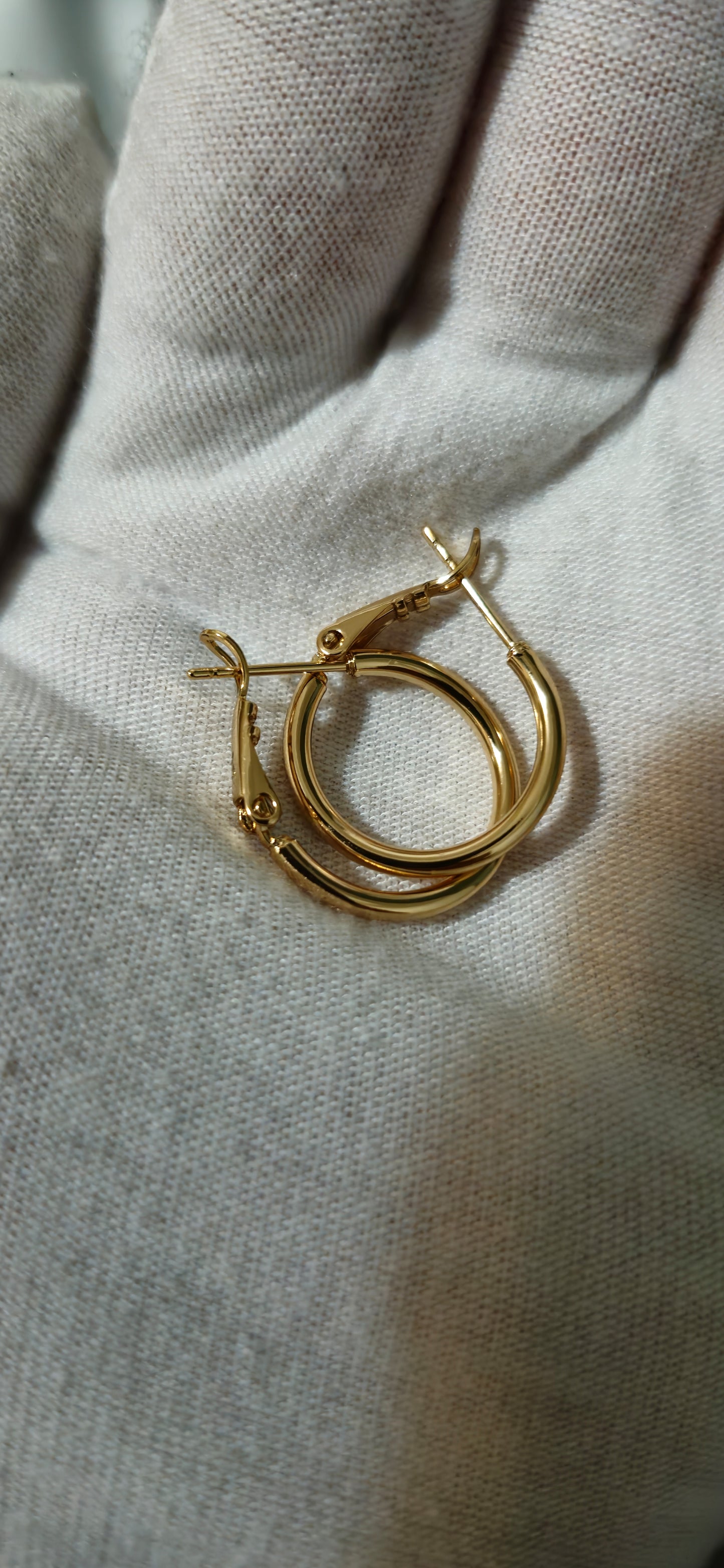 Aretes de aro con baño de oro rosa