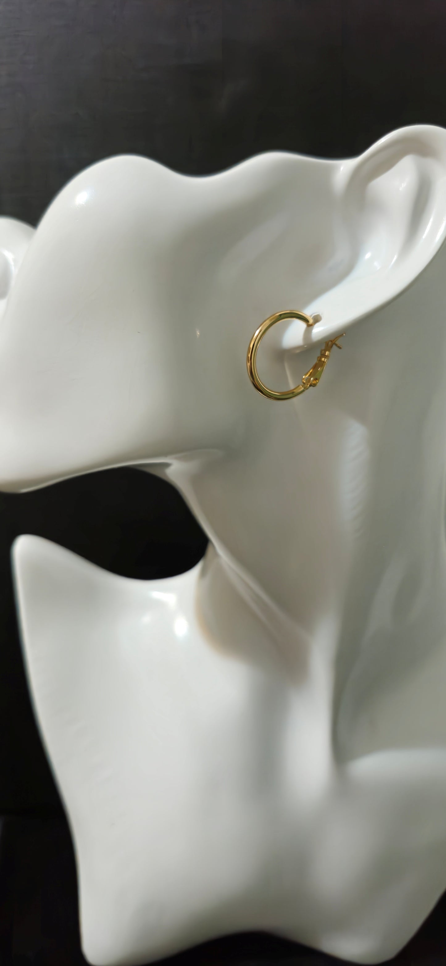 Aretes de aro con baño de oro rosa