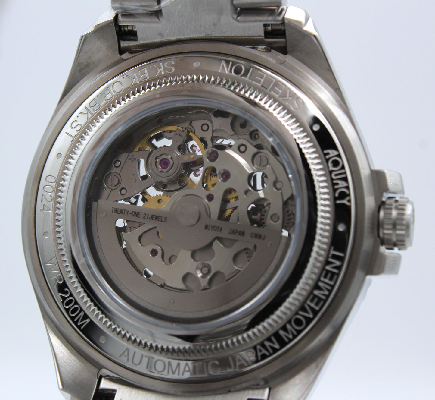 Aquacy Skeleton – Diver Automático negro con naranja