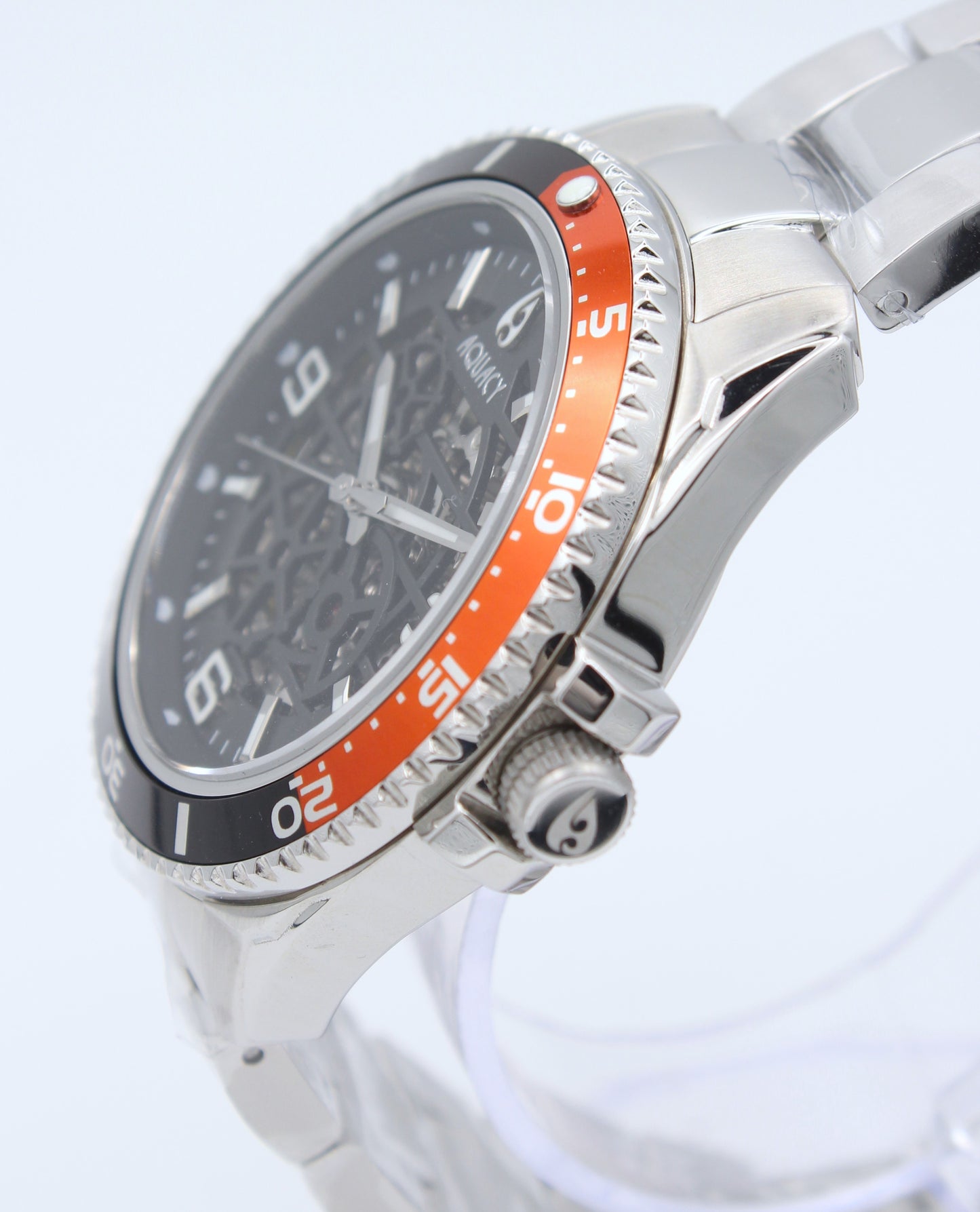 Aquacy Skeleton – Diver Automático negro con naranja