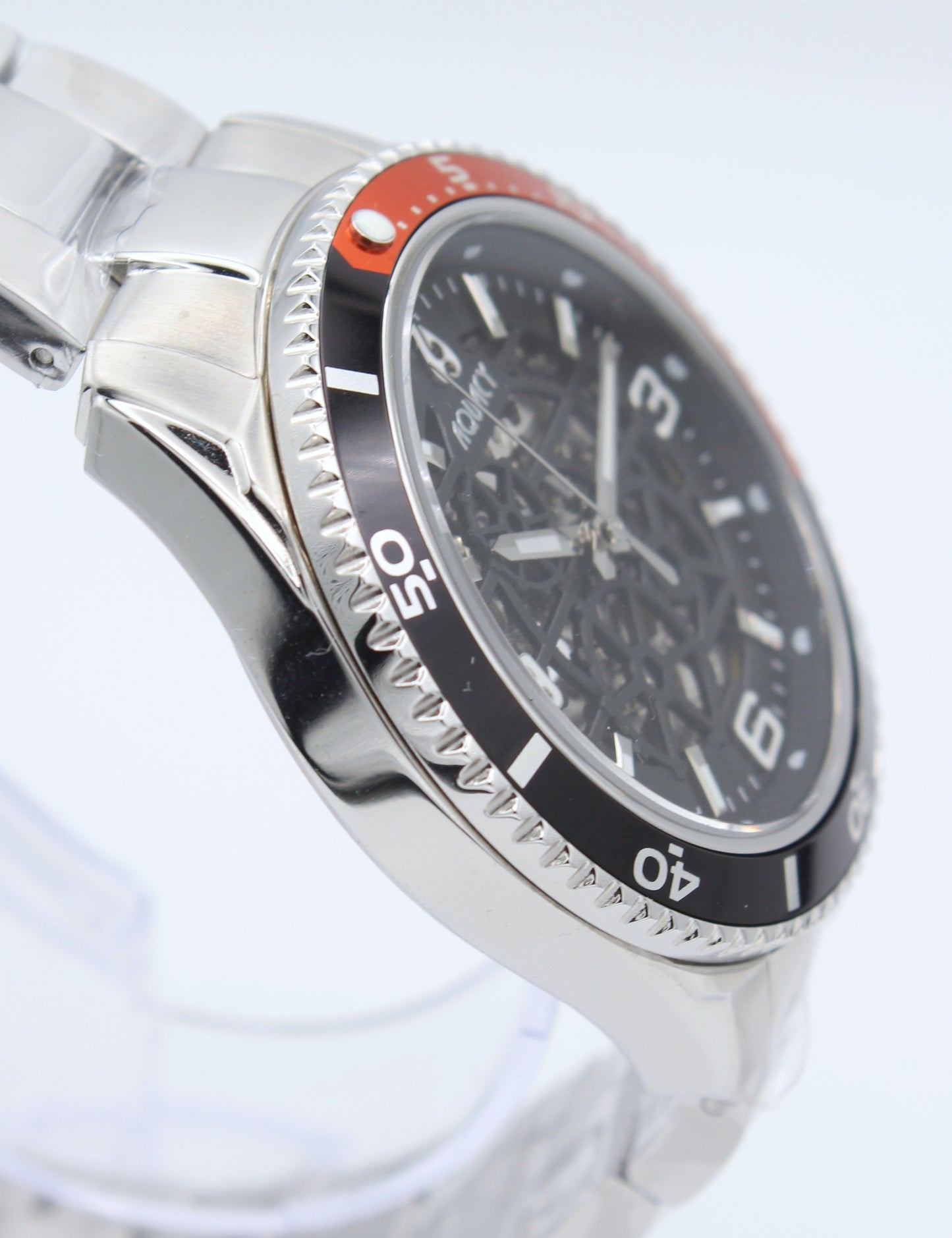 Aquacy Skeleton – Diver Automático negro con naranja