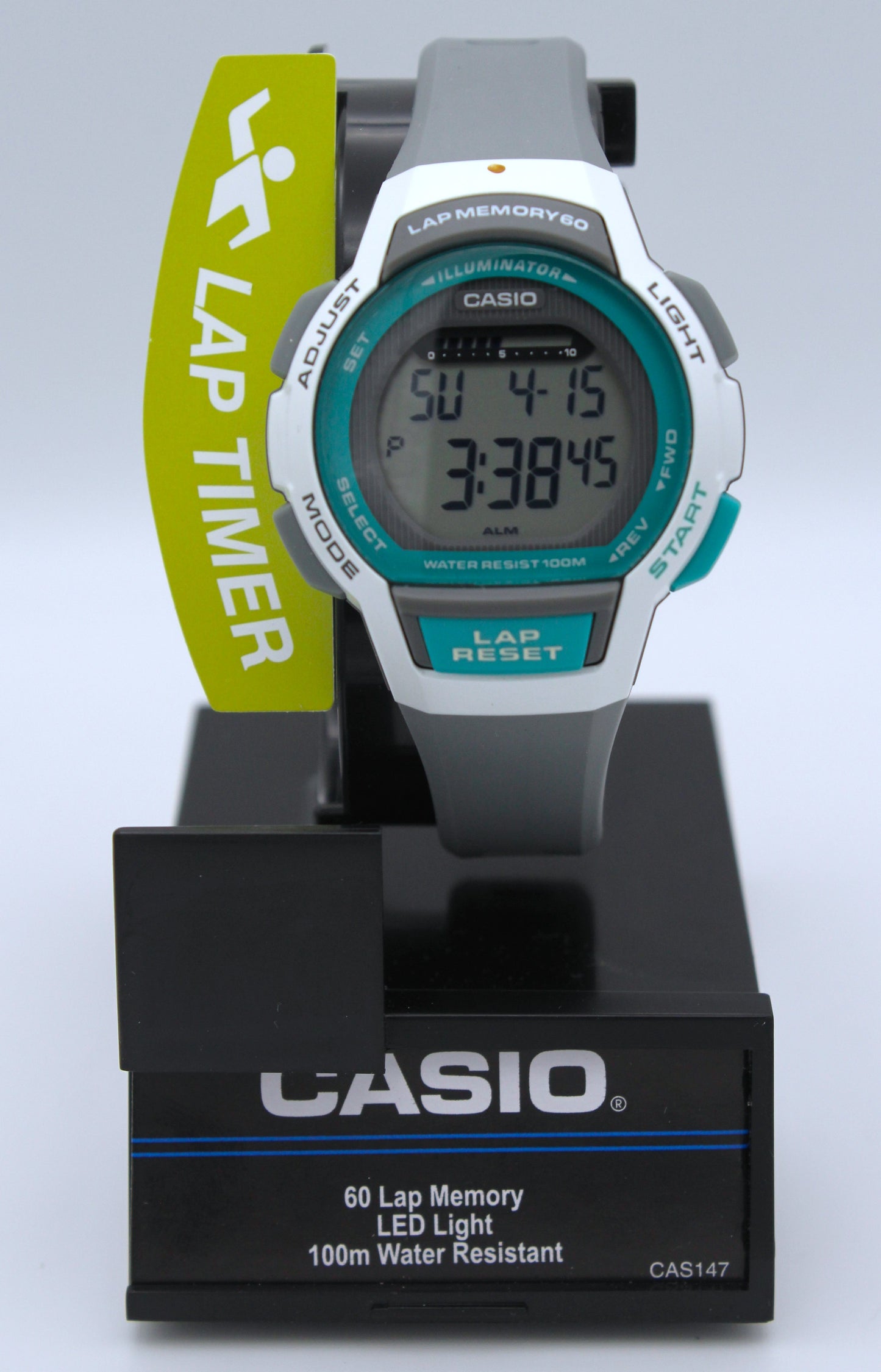 Casio LWS-1000H-8AV – Deportivo "Grey Runner" con memoria de 60 vueltas.