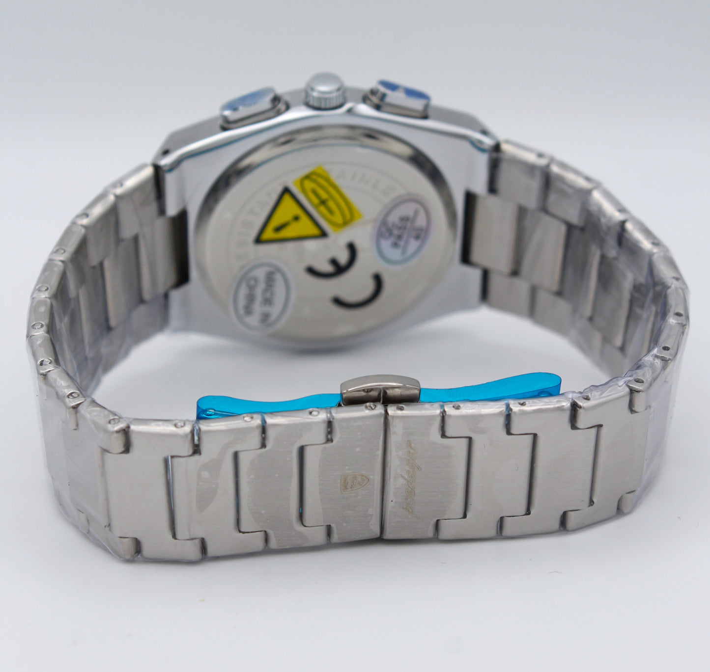 Poedagar 970 – Cronógrafo deportivo azul de brazalete integrado