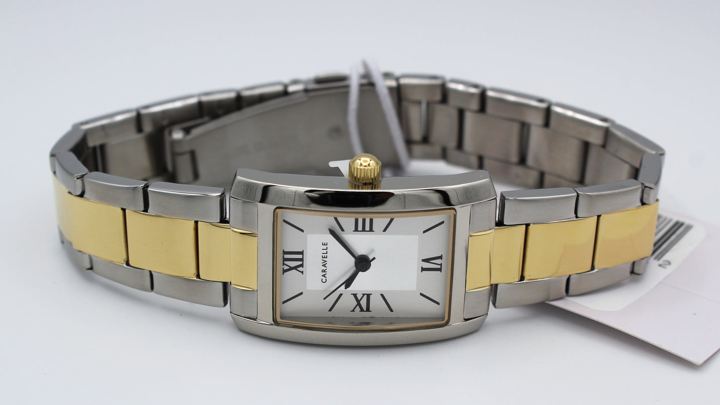 Caravelle by Bulova 45L167 – Elegante reloj tipo tank clásico femenino