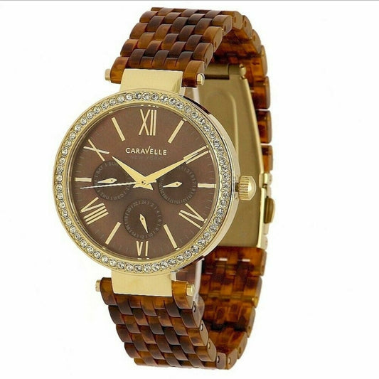 Caravelle by Bulova 44N102 – Elegante combinación marrón y dorado