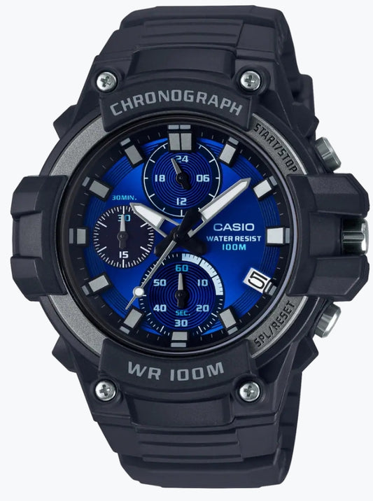 Casio MCW110H‑2A2V – Cronógrafo deportivo, resistente y ligero