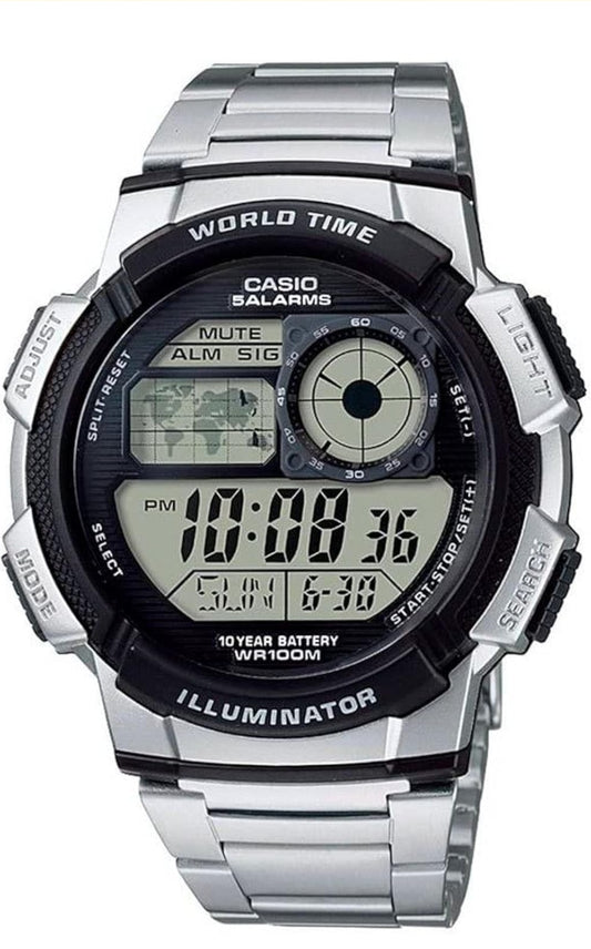 Casio AE-1000WD-1AV – "Worldtimer Silver"